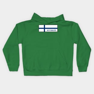 Hyvinkää City in Finnish Flag Kids Hoodie